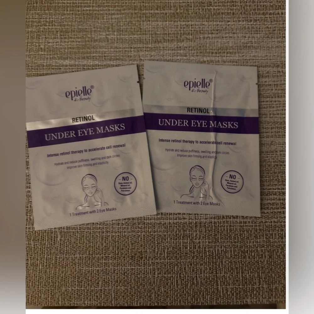 NWT Retinol Epielle K-Beauty Under Eye Masks 2 Treatments With 4 Eye Masks